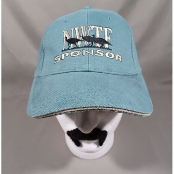 NWTF Hat Blue Adjustable Strap Back Cap Embroidered‎ Logo Sponsor - Picture 1 of 5